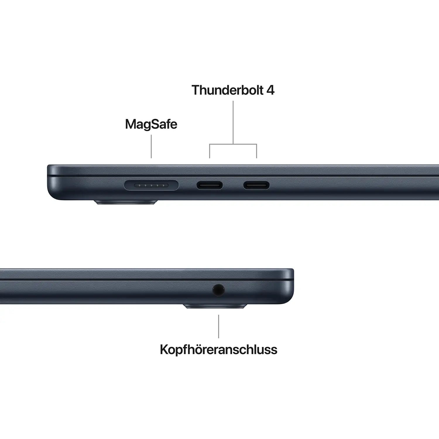 Macbook Air 15'' - M4  10-Core CPU  10-Core GPU - 16 GB - 256 GB SSD - Mitternacht - 2025