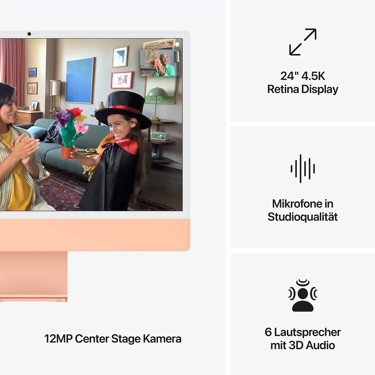 Produktbild: Imac m4 chip 2 port 24 in orange bild position 7