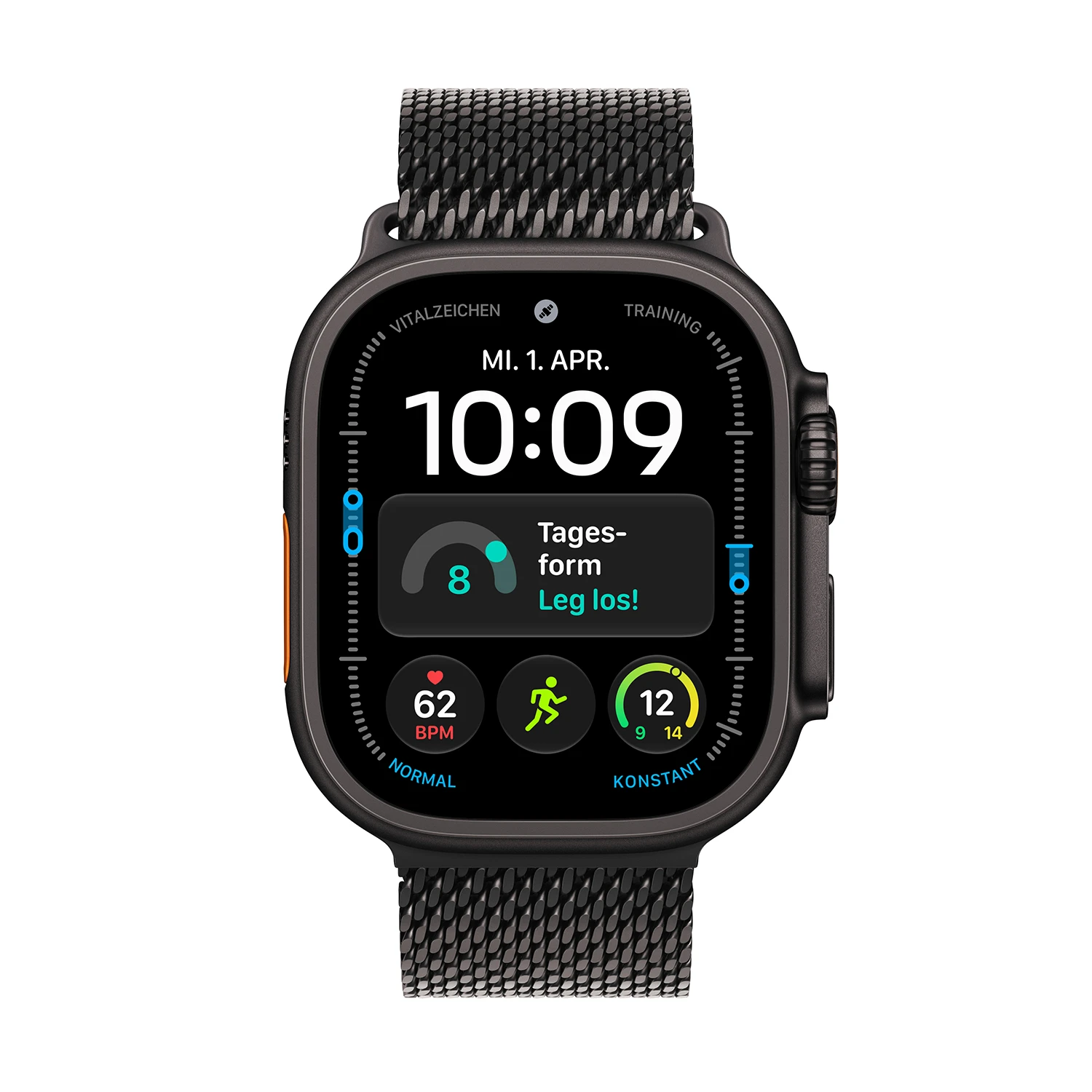 Apple Watch Ultra 4 Titanium Cellular 49mm Schwarz (Milanaise Titan schwarz) S