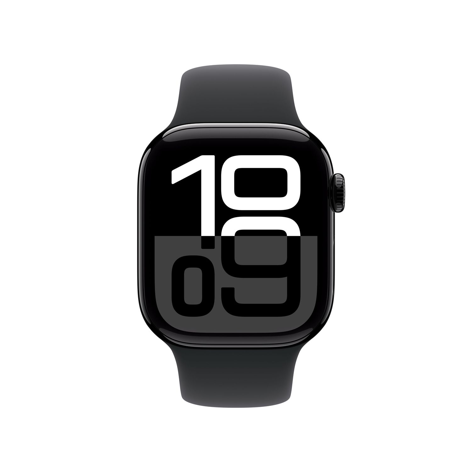 Apple Watch S10 Aluminium 42mm Diamantschwarz (Sportarmband schwarz) S/M