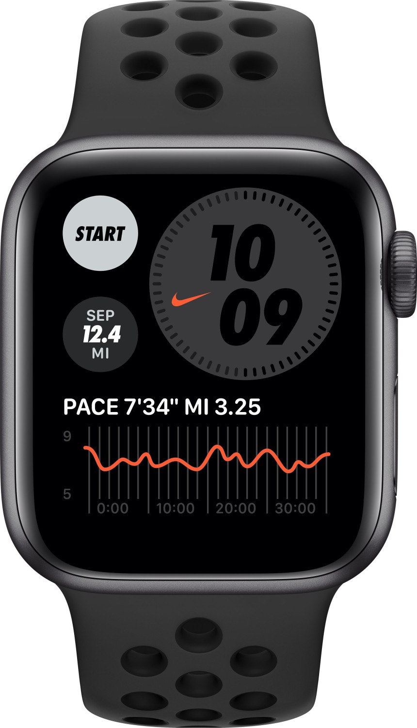 RP 1890 // Apple Watch S6 Nike Aluminium 40mm Cellular SpaceGrau (Sportarmband anthrazit/schwarz)