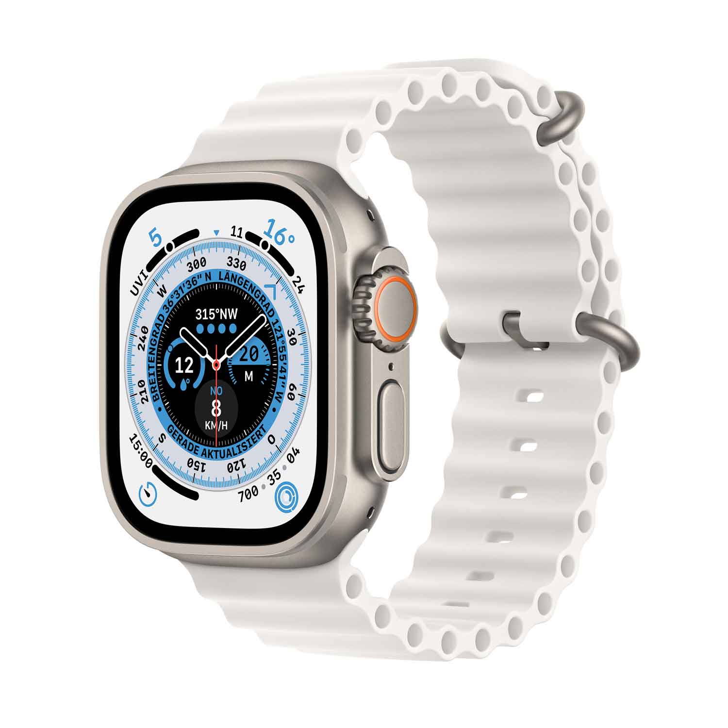 Apple Watch Ultra Titanium Cellular 49mm (Ocean weiß)