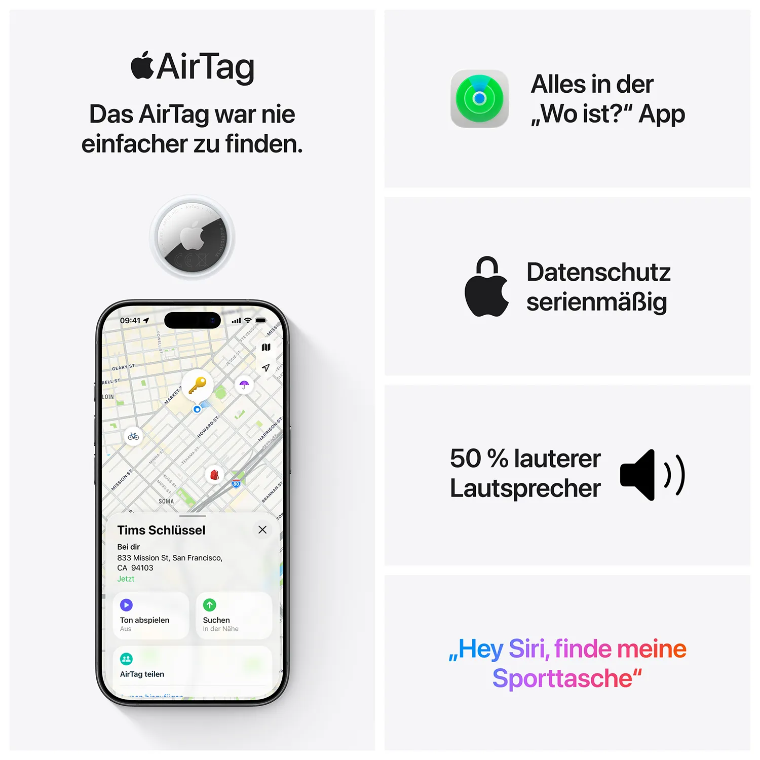 Apple Airtag 1er- Pack - 2. Gen.
