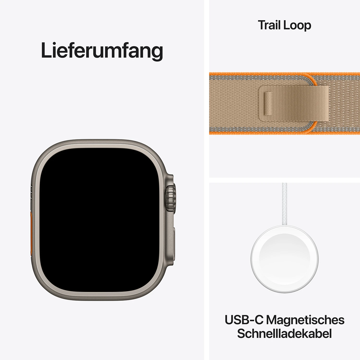 Apple Watch Ultra 4 Titanium Cellular 49mm Natur (Trail Loop sand) S/M