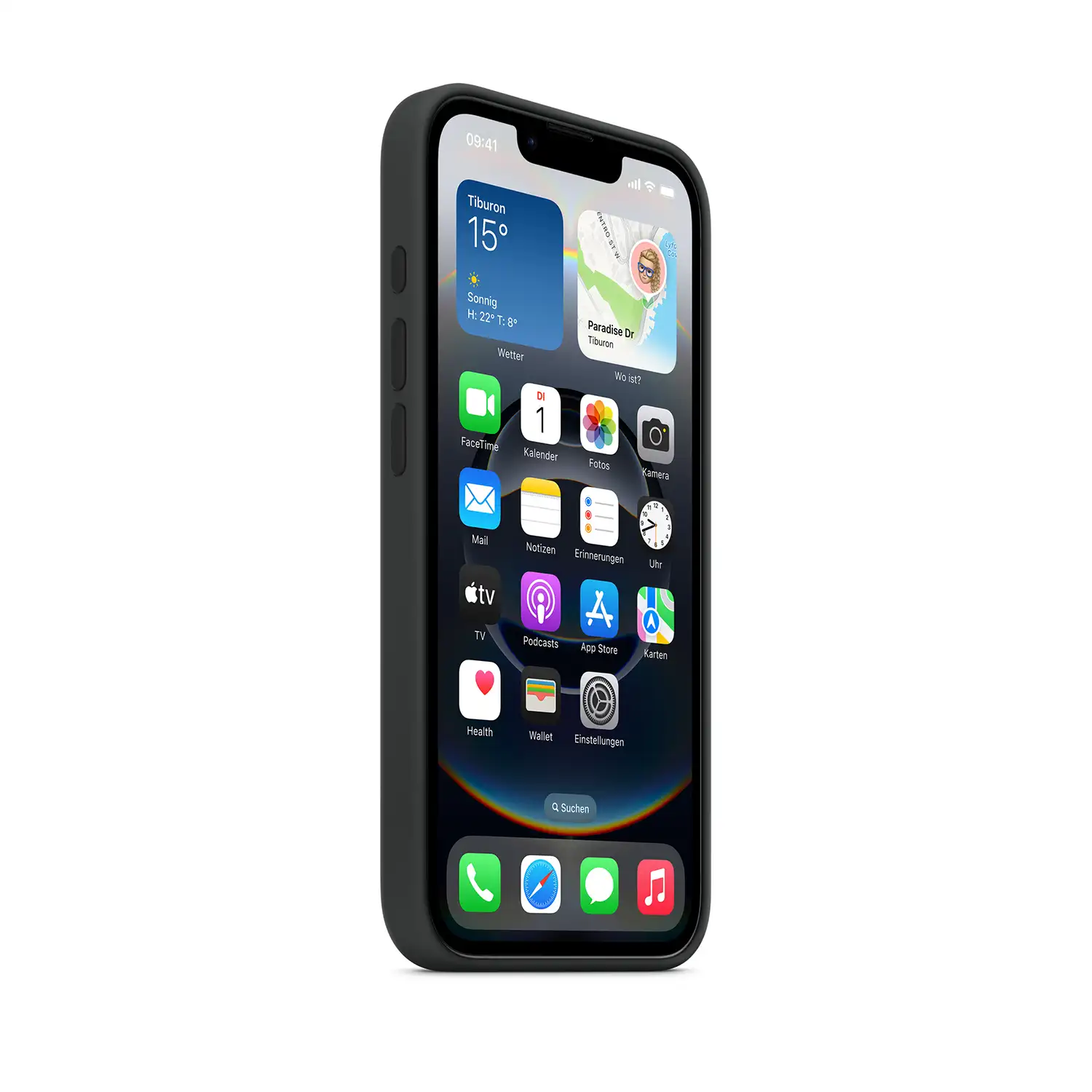 Apple Silikon Case iPhone 16e Schwarz 