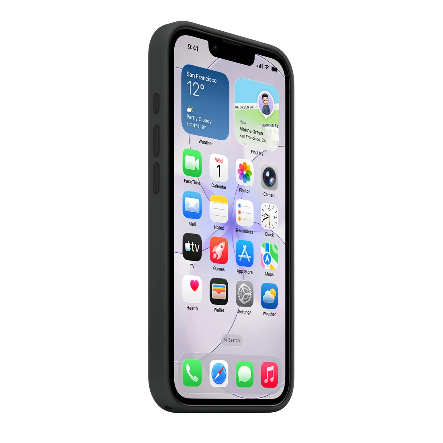 Apple Silikon Case iPhone 17e mit MagSafe (schwarz)