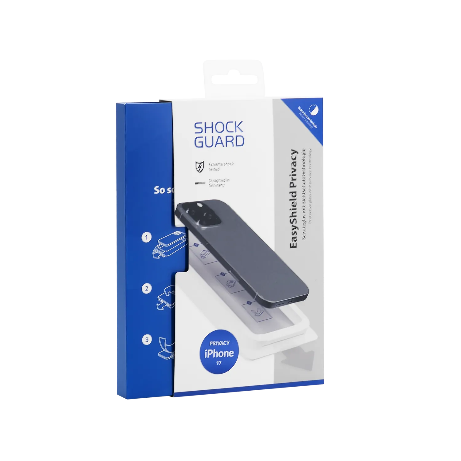 Shockguard EasyShield Privacy iPhone 17 inkl. Positionierhilfe