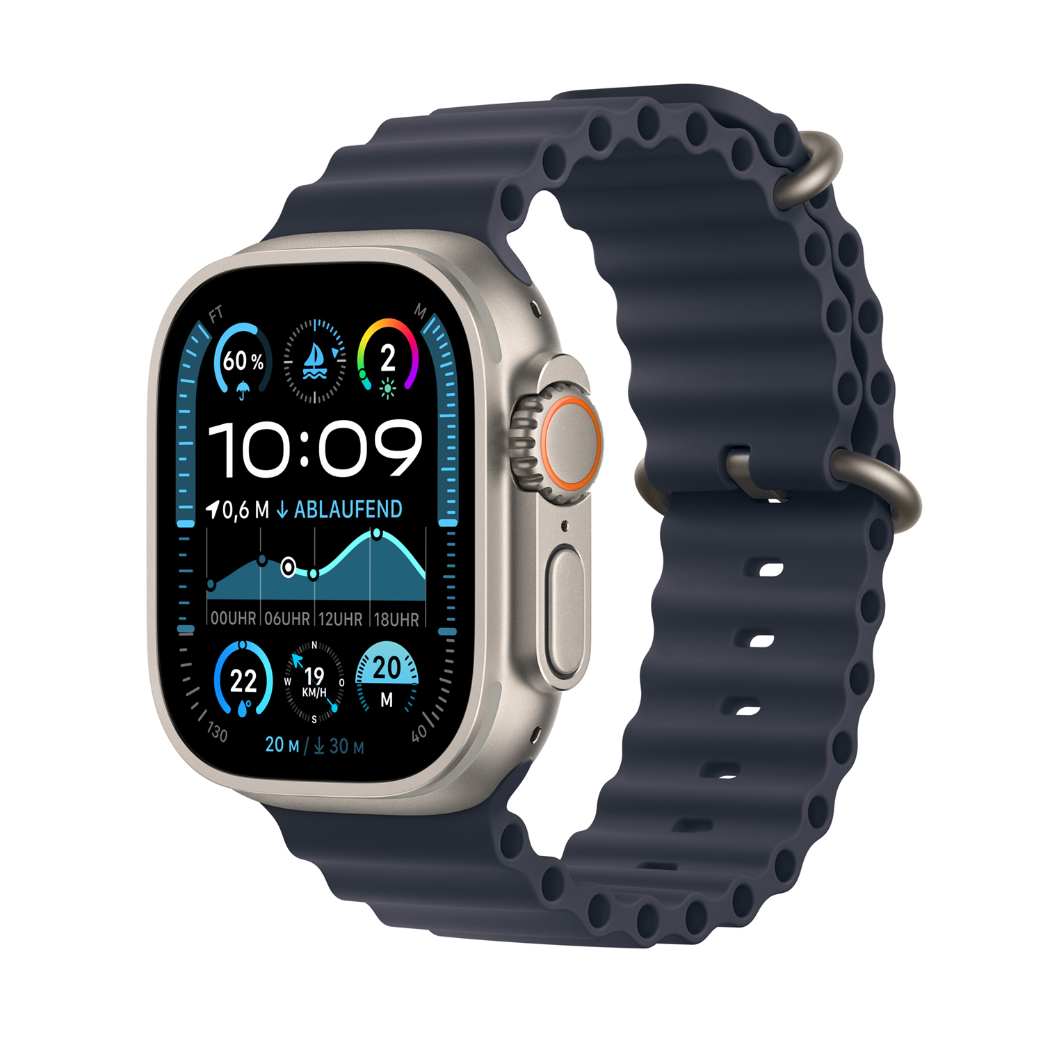 Apple Watch Ultra 2 Titanium Cellular 49mm Natur (Ocean Armband marine)