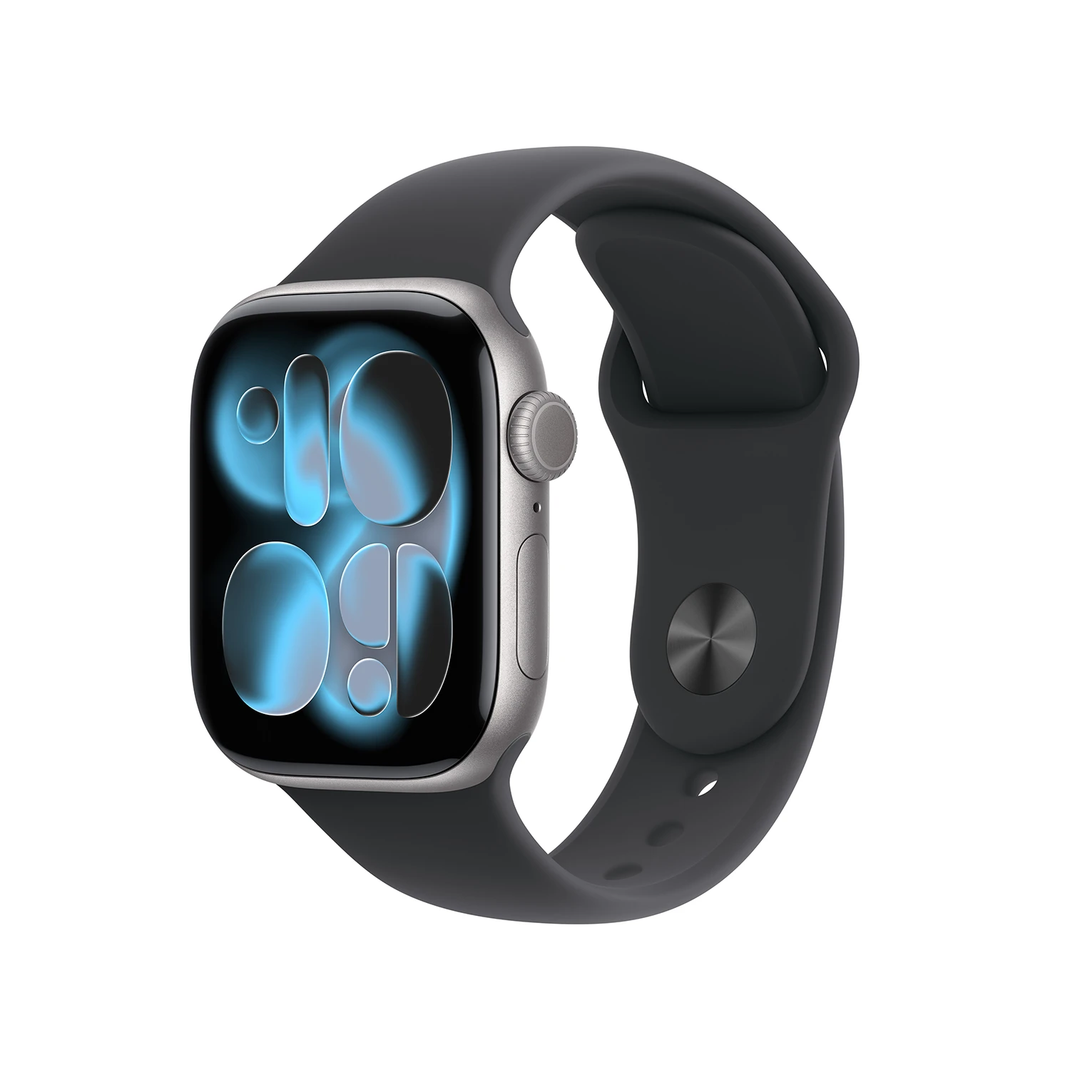 Apple Watch Series 11 GPS 42mm Space Grau Aluminium Case mit schwarzem Sport Band - S/M