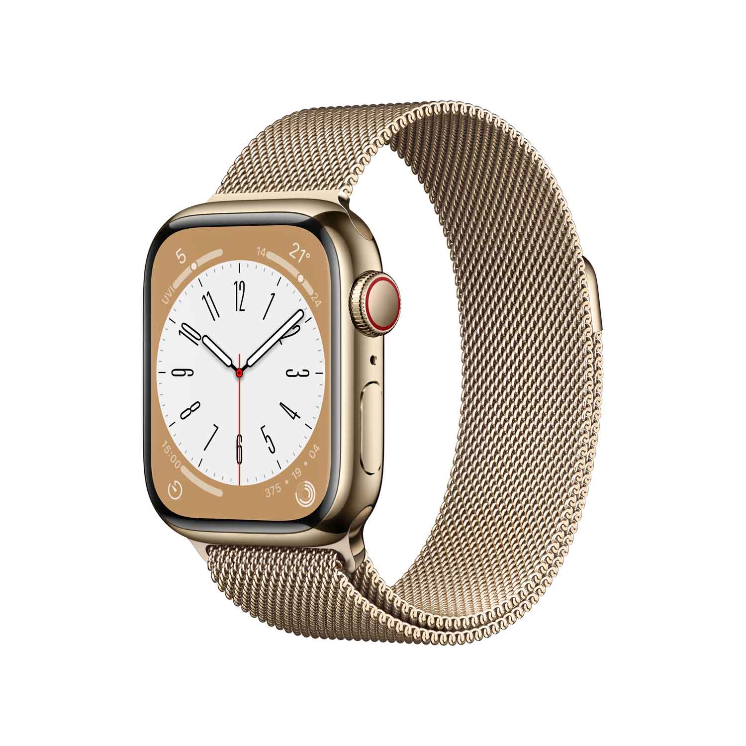 Apple Watch S8 Edelstahl Cellular 41mm Gold (Milanaise gold)