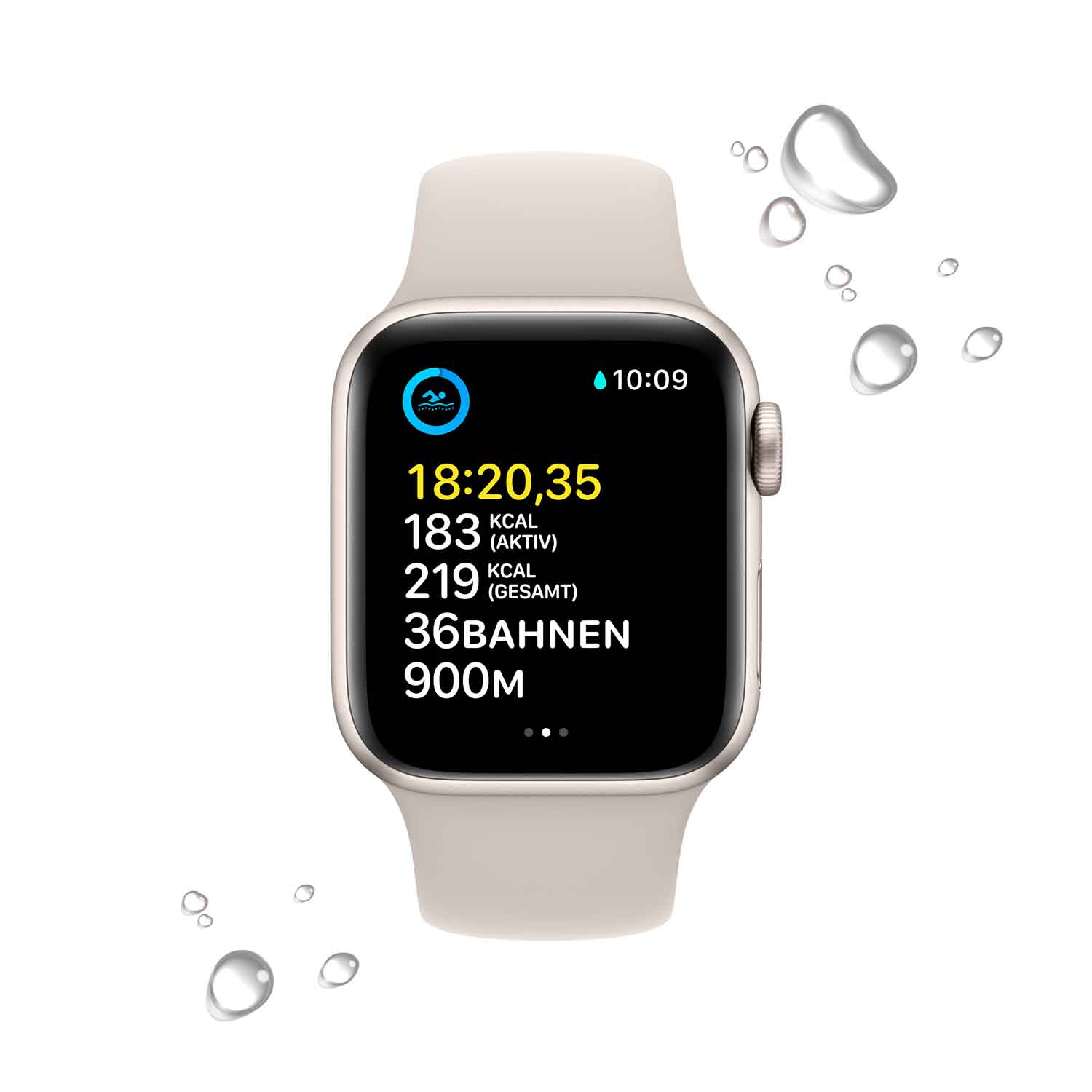 Apple Watch SE Aluminium 40mm Polarstern (Sportarmband polarstern) - 2022