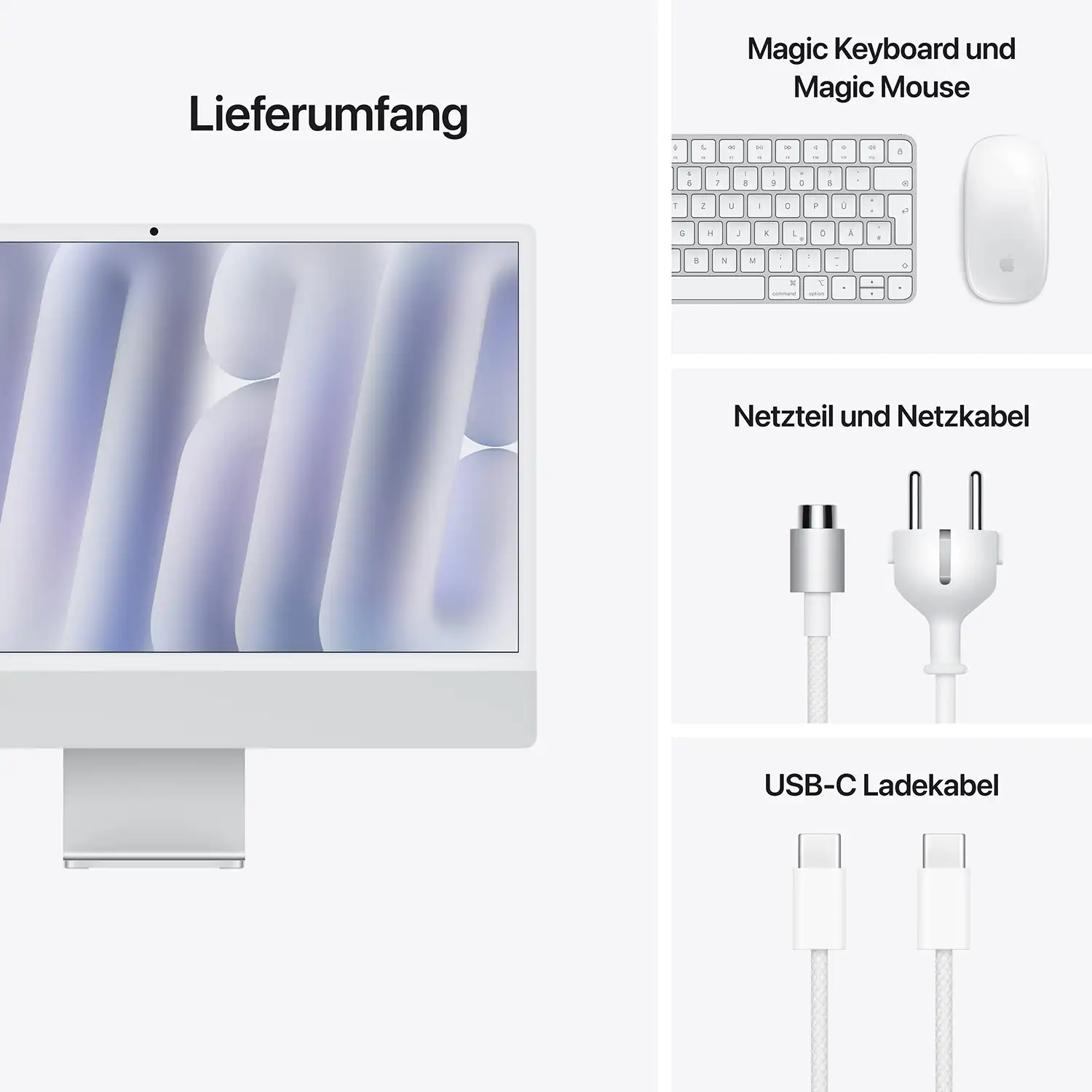 Produktbild: Imac m4 chip 2 port 24 in silber bild position 9