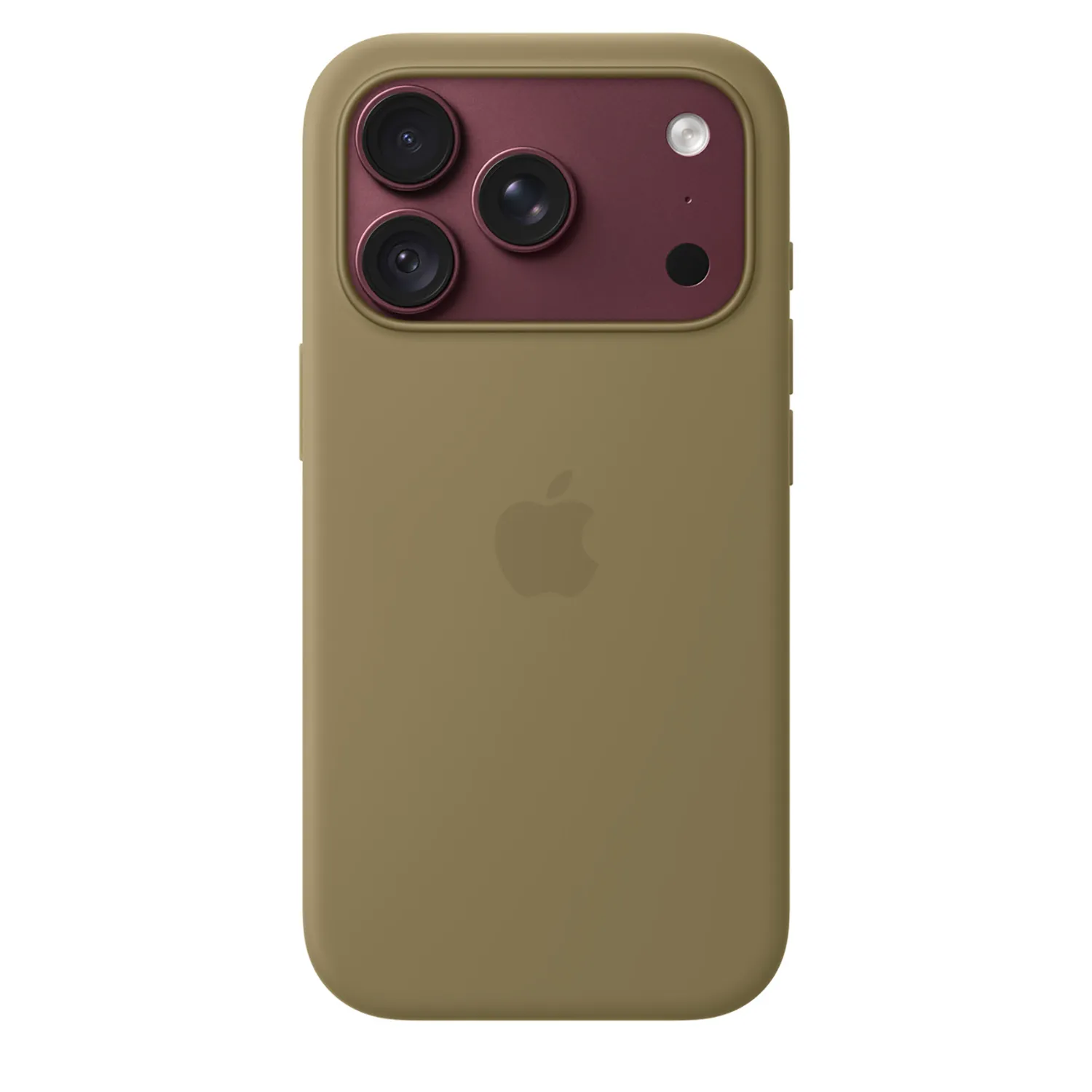Apple Silikon Case iPhone 18 Pro mit MagSafe (oliv)