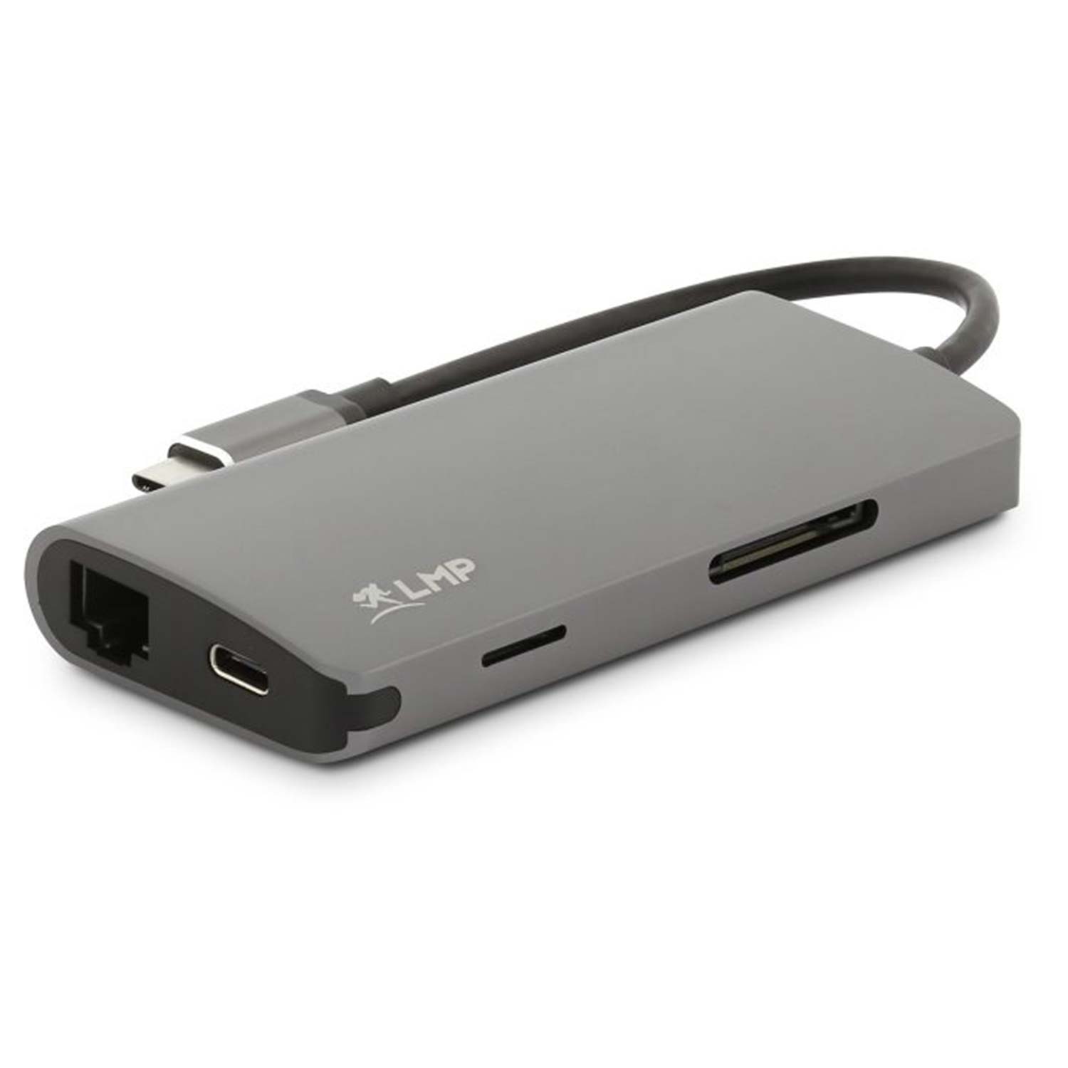 LMP USB-C Mini Dock mit Ladefunktion - Spacegrau Produktbild: 15954 lmp usb c mini dock 40 18 700x375
