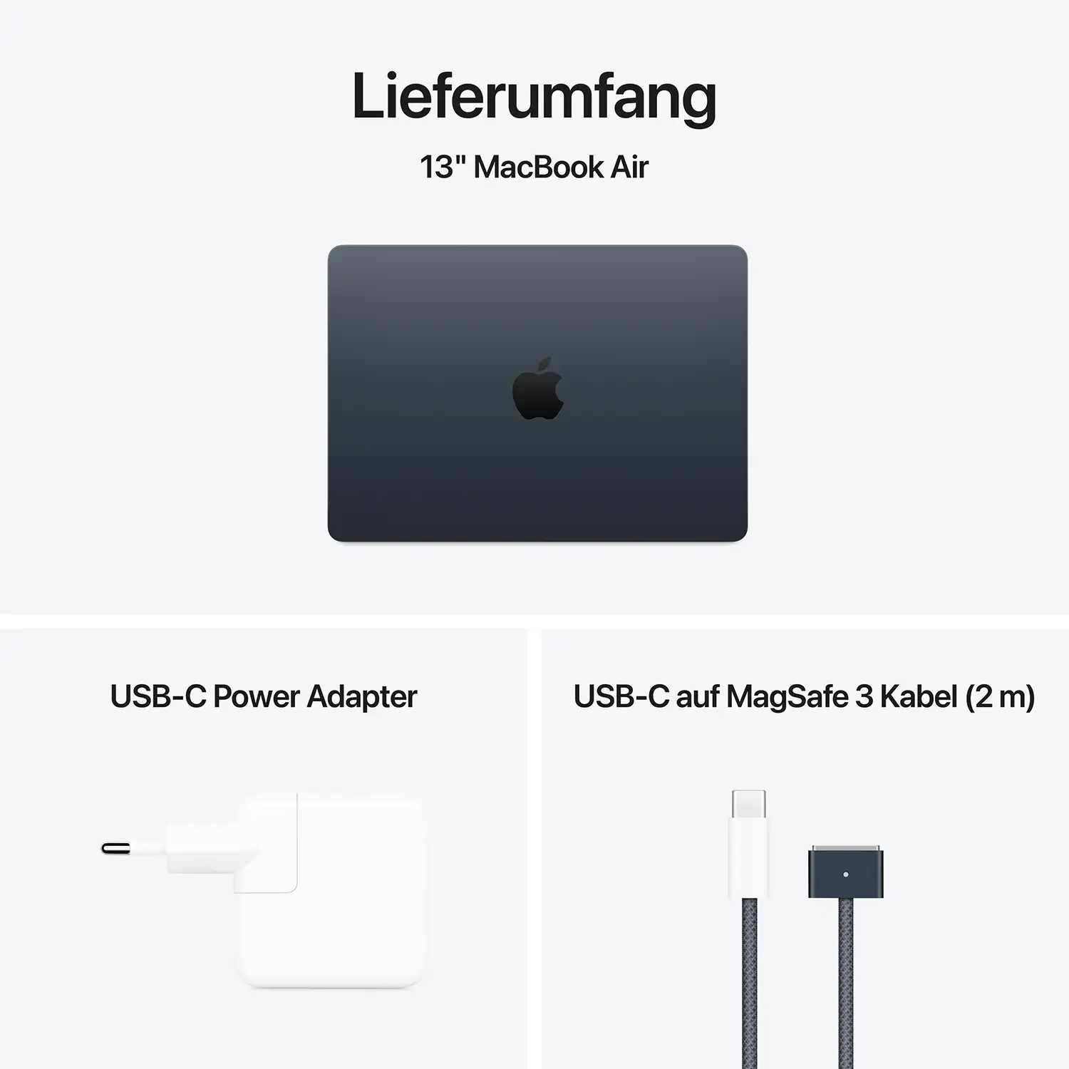 Macbook Air 13.6'' - M4  10-Core CPU  10-Core GPU - 16 GB - 512 GB SSD - Mitternacht - 2025