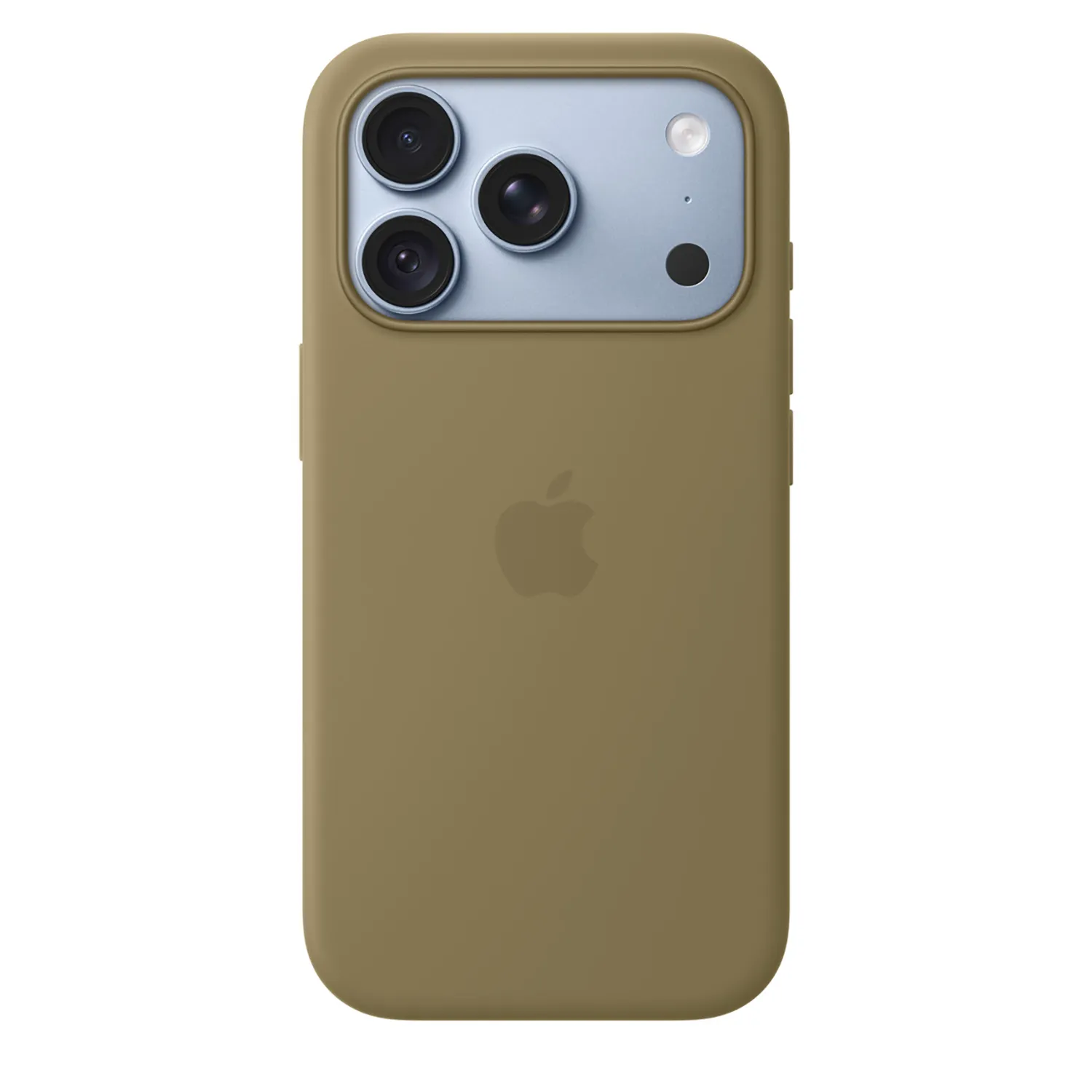 Apple Silikon Case iPhone 18 Pro mit MagSafe (oliv)