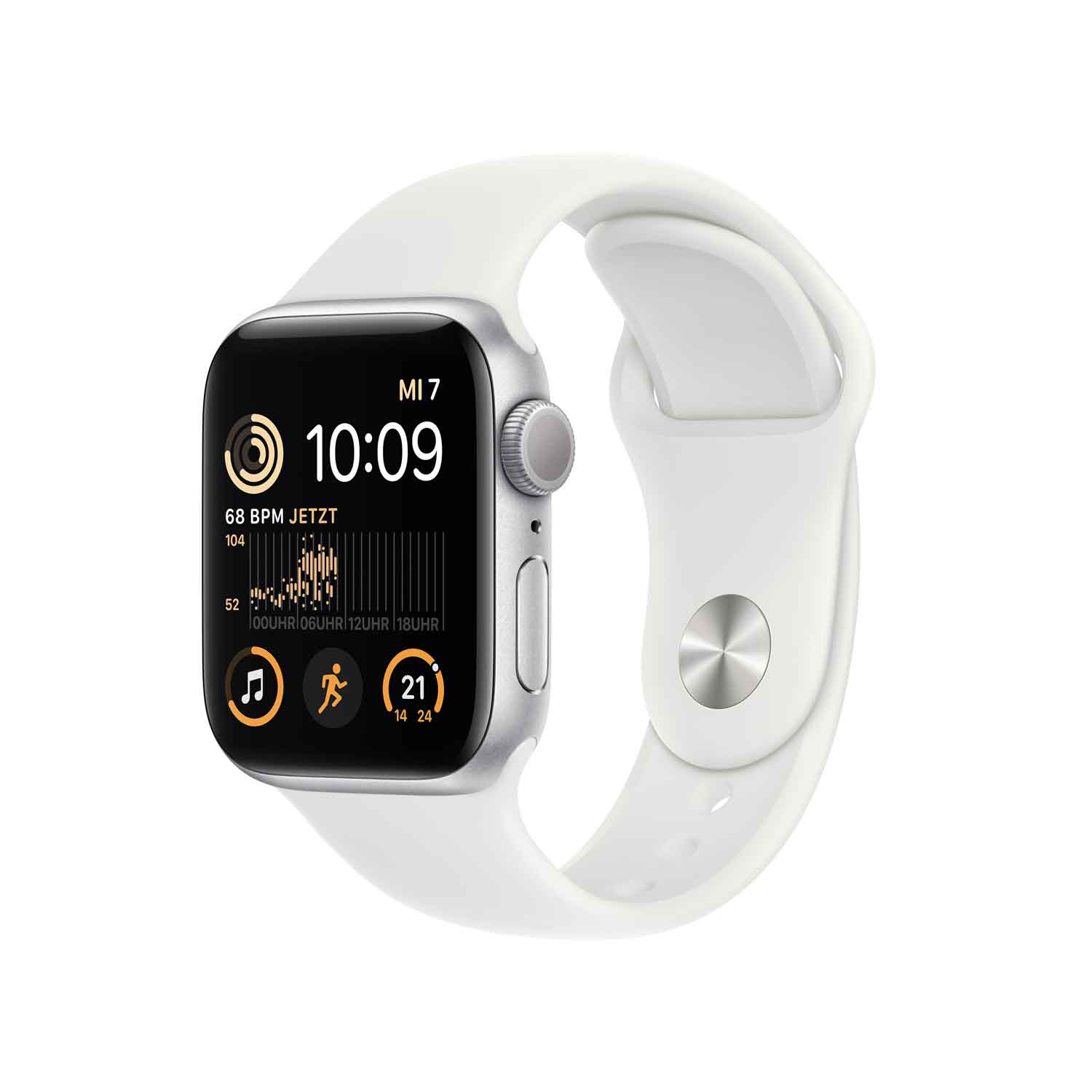 Apple Watch SE Aluminium 40mm Silber (Sportarmband weiß) - 2022