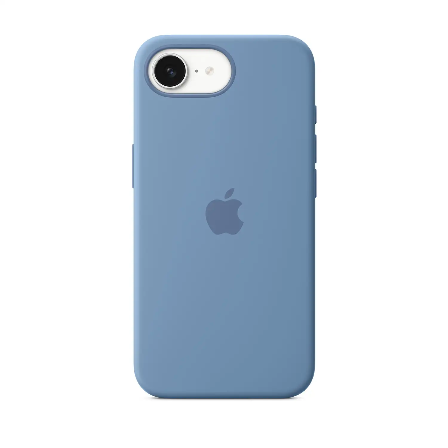 Apple Silikon Case iPhone 16e Winterblau  Produktbild: Iphone 16e hülle winterblau1