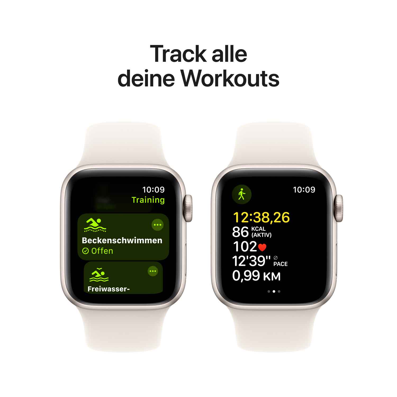 Apple Watch SE Aluminium 40mm Polarstern (Sportarmband polarstern) S/M - 2024