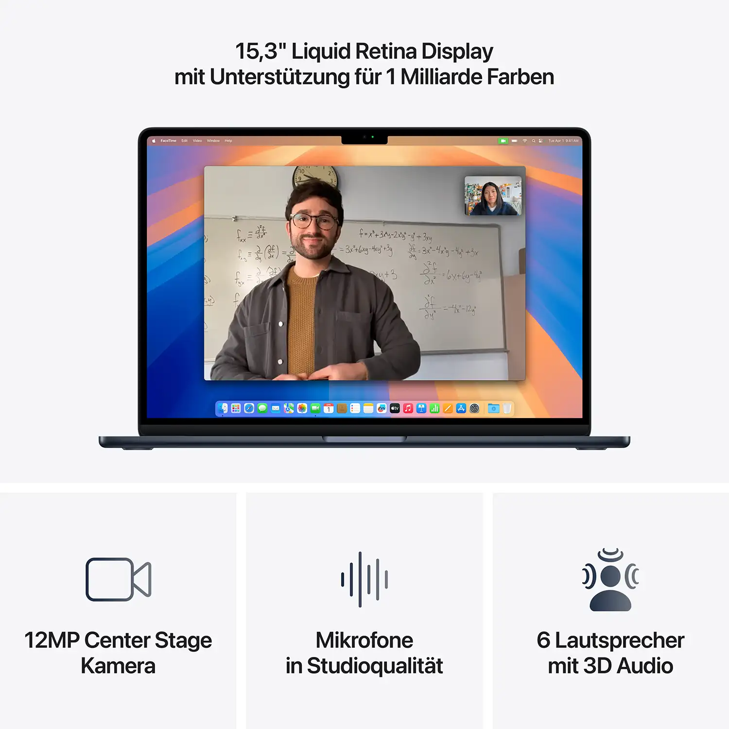 Macbook Air 15'' - M4  10-Core CPU  10-Core GPU - 16 GB - 256 GB SSD - Mitternacht - 2025