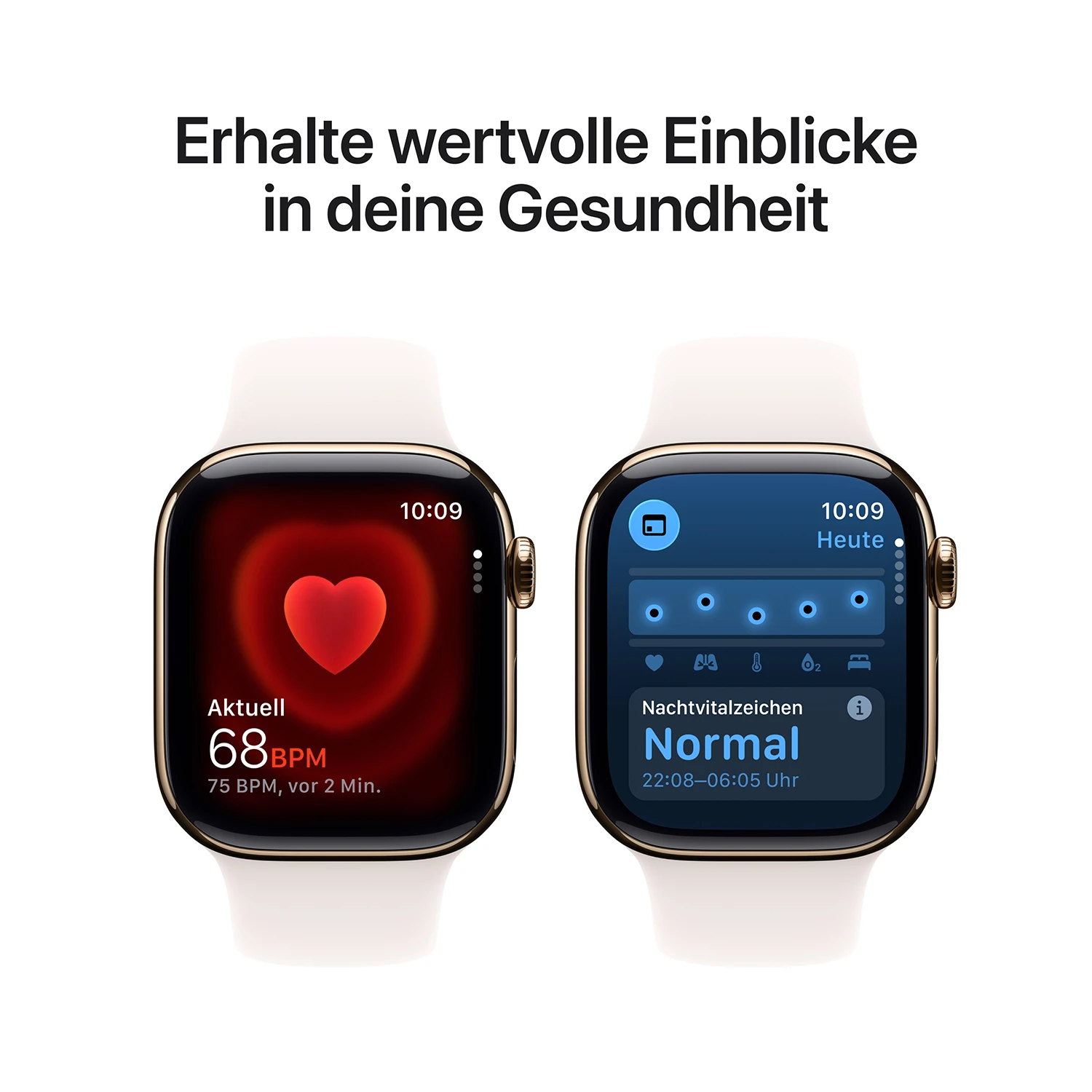 Apple Watch Series 11 GPS + Cellular 42mm Gold Titanium Case mit Blassrosa Sport Band - S/M