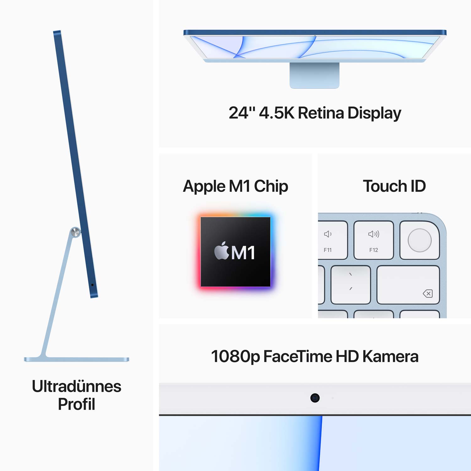 CTO // iMac 24'' M1 8-Core GPU 256GB - 8 GB - Gigabit Ethernet - orange // NEU