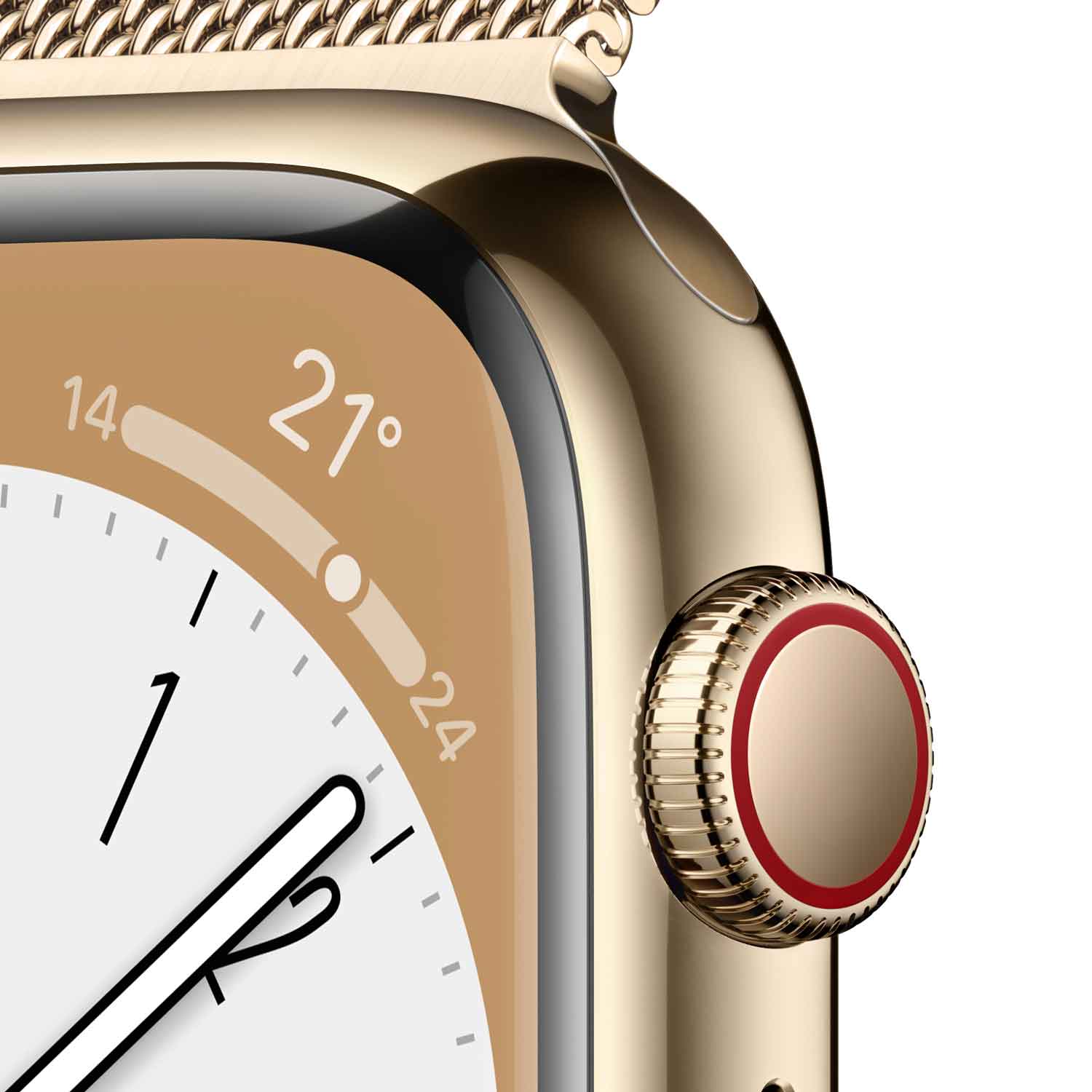 Apple Watch S8 Edelstahl Cellular 41mm Gold (Milanaise gold)