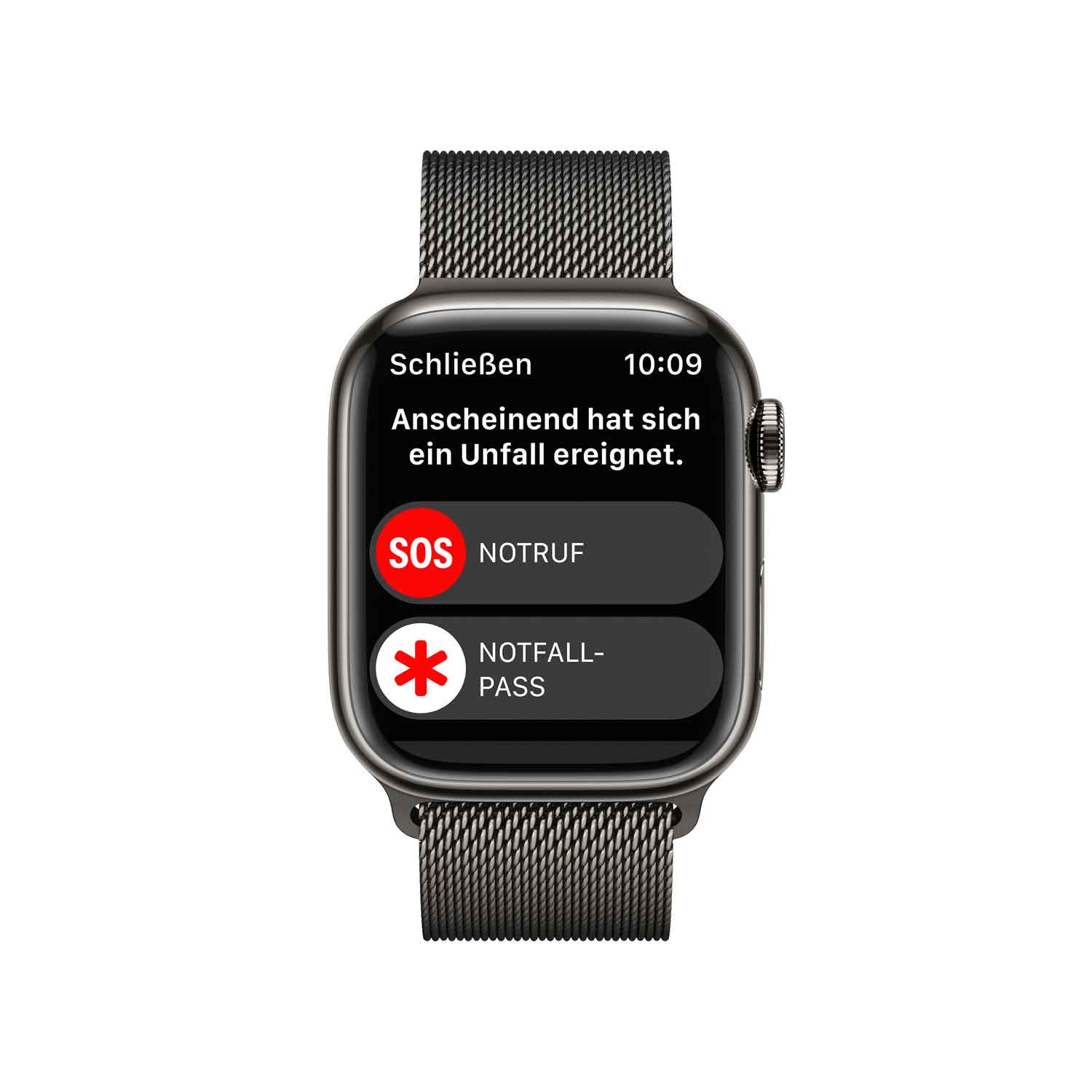 Apple Watch S8 Edelstahl Cellular 41mm Graphit (Milanaise graphit)