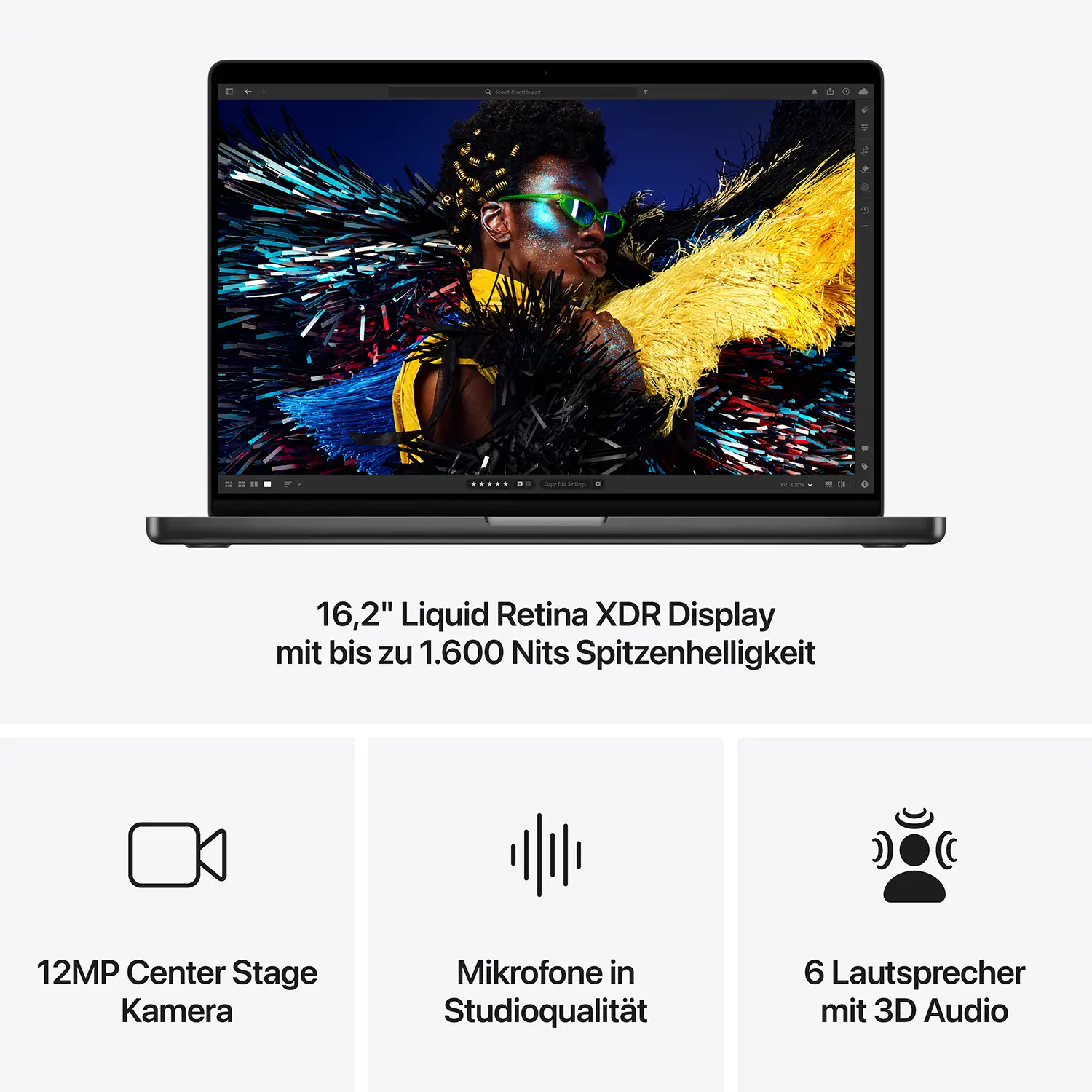 Apple MacBook Pro 16'' M4 Pro 14-Core CPU  20-Core GPU - 512GB - 48GB Space Schwarz - 2024