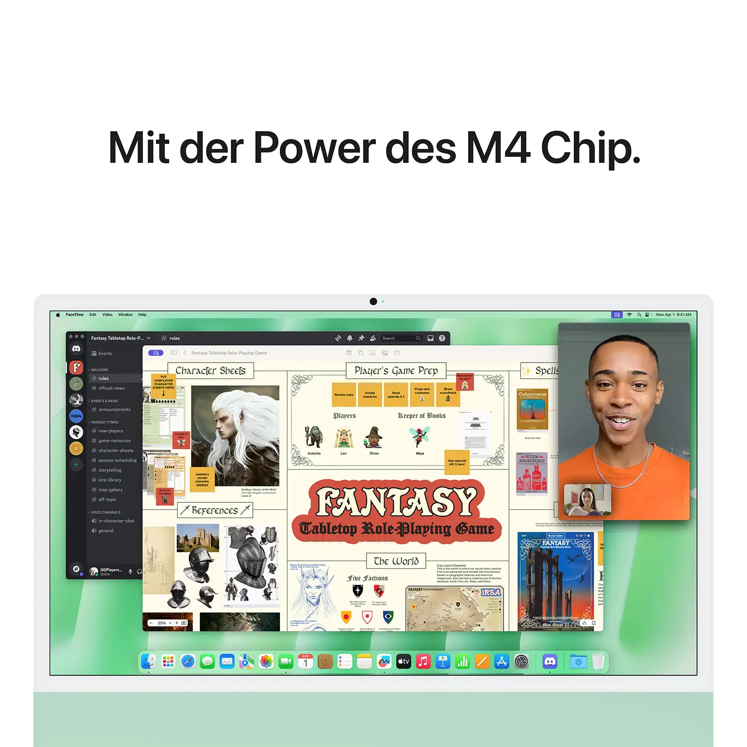 Apple iMac 24'' M4 10-Core CPU 10-Core GPU - 512 GB - 16 GB Grün - 2024 Produktbild: Imac m4 pro chip 4 port 24 in grün bild position 6